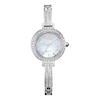 Thumbnail Image 0 of Ladies' Citizen Eco-Drive® Silhouette Crystal Accent Bangle Watch with Mother-of-Pearl Dial (Model: EM0860-51D)