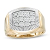 Men's 0.25 CT. T.W. Composite Diamond Cushion Frame Ring in 10K Gold