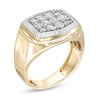 Thumbnail Image 1 of Men's 0.25 CT. T.W. Composite Diamond Cushion Frame Ring in 10K Gold