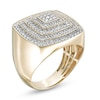 Thumbnail Image 1 of Men's 1.00 CT. T.W. Square Composite Diamond Multi-Frame Ring in 10K Gold
