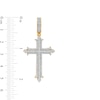 Thumbnail Image 2 of Men's 0.91 CT. T.W. Diamond Gothic-Style Cross Necklace Charm in 10K Gold
