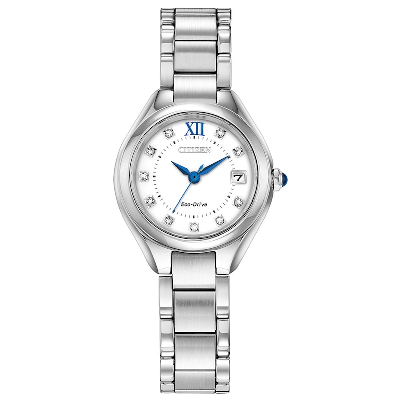Ladies' Citizen Eco-Drive® Silhouette Crystal Accent Watch with White Dial (Model: EW2540-83A)|Peoples Jewellers