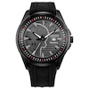 Men's Citizen Eco-Drive® Punisher Black IP Strap Watch with Textured Grey Dial (Model: AW1609-08W)