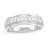 Thumbnail Image 0 of Men's 0.50 CT. T.W. Diamond Milgrain Anniversary Band in 10K White Gold