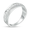 Thumbnail Image 2 of Men's 0.50 CT. T.W. Diamond Milgrain Anniversary Band in 10K White Gold