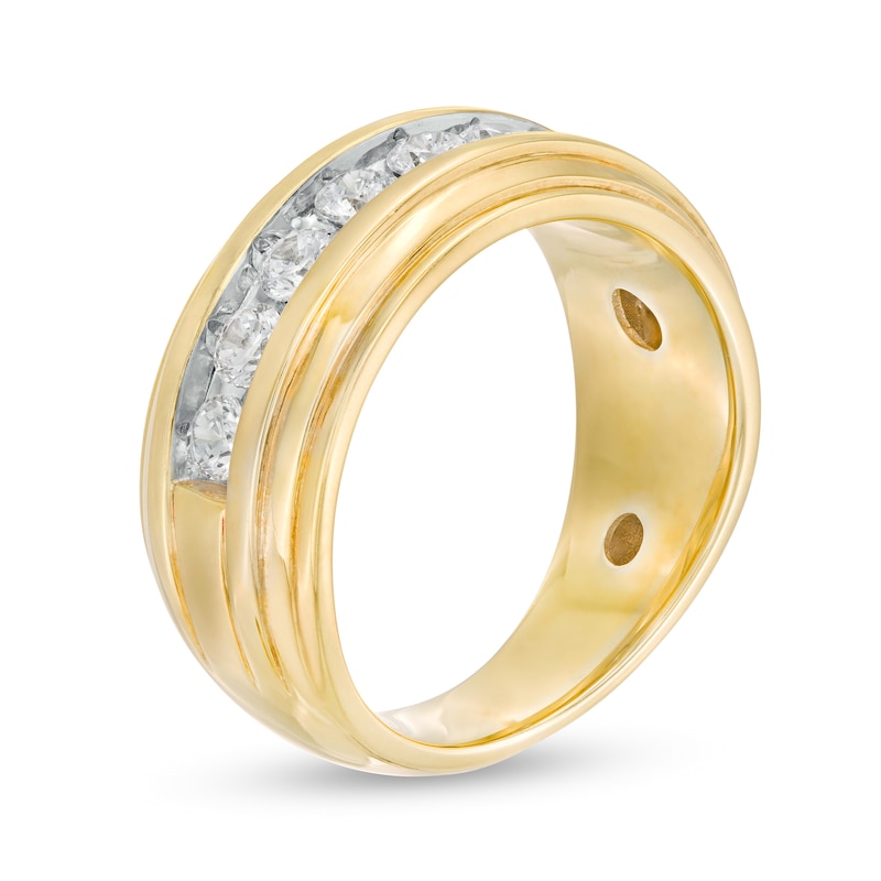 Main Image 3 of Men's 1.23 CT. T.W. Diamond Anniversary Band in 10K Gold