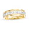 Thumbnail Image 0 of Men's 0.50 CT. T.W. Diamond Milgrain Anniversary Band in 10K Gold