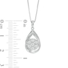 Thumbnail Image 2 of 0.10 CT. T.W. Composite Diamond Teardrop Frame Pendant in Sterling Silver