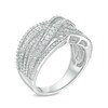 Thumbnail Image 3 of 1.00 CT. T.W. Diamond Layered Overlay Ring in Sterling Silver