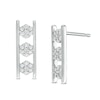 Thumbnail Image 0 of 0.25 CT. T.W. Composite Diamond Linear Three Stone Station Drop Earrings in 10K White Gold