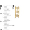 Thumbnail Image 2 of 0.25 CT. T.W. Composite Diamond Linear Three Stone Station Drop Earrings in 10K Gold