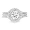 Thumbnail Image 3 of 1.58 CT. T.W. Diamond Frame Multi-Row Split Shank Engagement Ring in 10K White Gold