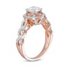 Thumbnail Image 3 of 1.37 CT. T.W. Diamond Frame Twist Shank Engagement Ring in 10K Rose Gold