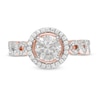 Thumbnail Image 3 of 1.37 CT. T.W. Diamond Frame Twist Shank Engagement Ring in 10K Rose Gold