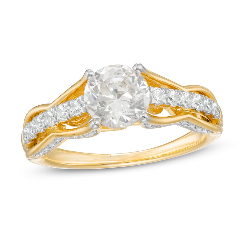 1.45 CT. T.W. Diamond Scallop Edge Engagement Ring in 10K Gold|Peoples Jewellers