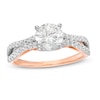 Thumbnail Image 0 of 1.45 CT. T.W. Diamond Curvy Split Shank Engagement Ring in 10K Rose Gold