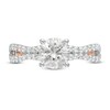 Thumbnail Image 4 of 1.45 CT. T.W. Diamond Curvy Split Shank Engagement Ring in 10K Rose Gold