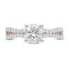 Thumbnail Image 3 of 1.45 CT. T.W. Diamond Curvy Split Shank Engagement Ring in 10K Rose Gold