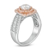 Thumbnail Image 2 of 1.69 CT. T.W. Diamond Cushion Frame Engagement Ring in 10K Two-Tone Gold