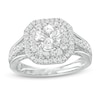 Thumbnail Image 0 of 1.29 CT. T.W. Diamond Octagon Double Frame Split Shank Engagement Ring in 10K White Gold
