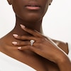 Thumbnail Image 2 of 1.29 CT. T.W. Diamond Scallop and Cushion Double Frame Split Shank Engagement Ring in 10K Two-Tone Gold