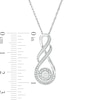 Diamond Accent Infinity Flame Pendant in Sterling Silver
