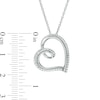 Thumbnail Image 3 of Diamond Accent Tilted Curly Heart Pendant in Sterling Silver