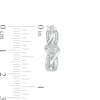 Thumbnail Image 3 of Diamond Accent Bypass Split Row Hoop Earrings in Sterling Silver