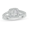 Thumbnail Image 0 of Composite Diamond Accent Cushion Frame Split Shank Ring in Sterling Silver