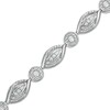 Thumbnail Image 1 of 0.25 CT. T.W. Composite Diamond Alternating Flames Bracelet in Sterling Silver - 7.5"