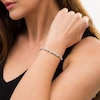 Thumbnail Image 2 of 0.25 CT. T.W. Composite Diamond Alternating Flames Bracelet in Sterling Silver - 7.5"