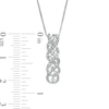 Thumbnail Image 3 of 0.30 CT. T.W. Diamond Cascading Braid Three Piece Set in Sterling Silver