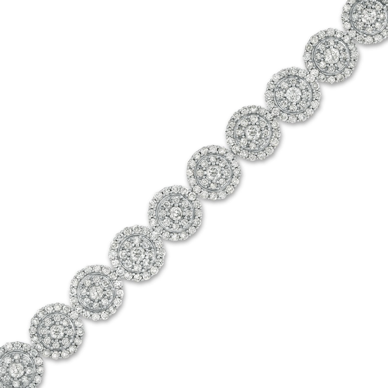 5.00 CT. T.W. Composite Diamond Frame Link Bracelet in 10K White Gold - 7.5"