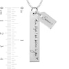 Thumbnail Image 4 of Engravable Your Own Handwriting and Name Tag Charm Vertical Bar Pendant in Sterling Silver (1 Image and Line)