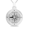 Thumbnail Image 1 of Men's Engravable Compass Disc Pendant in Sterling Silver (1-4 Lines)