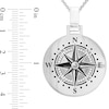 Thumbnail Image 2 of Men's Engravable Compass Disc Pendant in Sterling Silver (1-4 Lines)