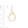 Glitter Enamel Teardrop Earrings in 14K Gold