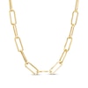 Thumbnail Image 1 of 5.5mm Oval Link Chain Necklace in Hollow 10K Gold - 18"