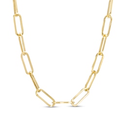 5.5mm Hollow Oval Link Chain Necklace in 10K Gold - 18&quot;