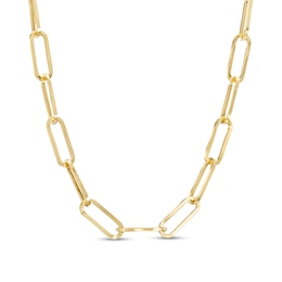 5.5mm Oval Link Chain Necklace in Hollow 10K Gold - 18"