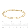 5.5mm Oval Link Chain Bracelet in Hollow 10K Gold - 8"