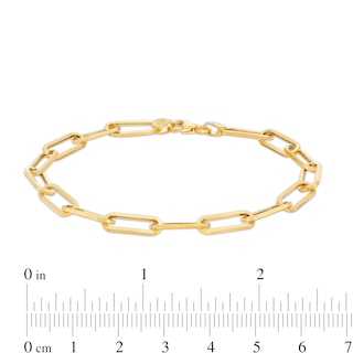 5.5mm Oval Link Chain Bracelet in Hollow 10K Gold - 8"
