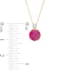 Thumbnail Image 1 of 7.0mm Ruby and Diamond Accent Pendant in 10K Gold