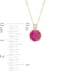 Thumbnail Image 2 of 7.0mm Ruby and Diamond Accent Pendant in 10K Gold