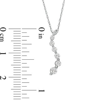 0.33 CT. T.W. Journey Diamond Pendant in 10K White Gold