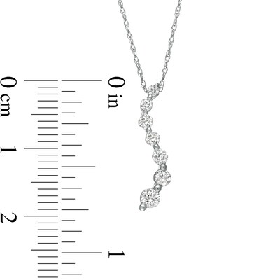 0.33 CT. T.W. Journey Diamond Pendant in 10K White Gold