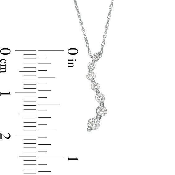 0.33 CT. T.W. Journey Diamond Pendant in 10K White Gold