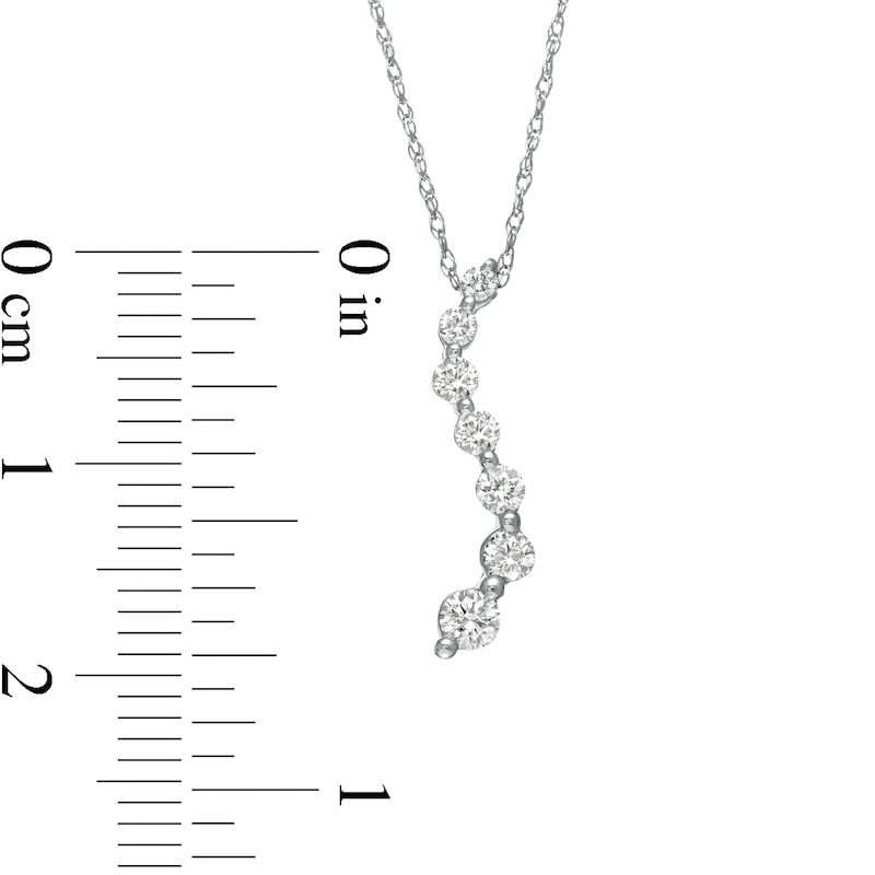 0.33 CT. T.W. Journey Diamond Pendant in 10K White Gold