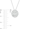 Thumbnail Image 1 of 0.50 CT. T.W. Composite Diamond Oval Scallop Frame Pendant in 10K White Gold