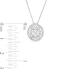0.50 CT. T.W. Composite Diamond Oval Scallop Frame Pendant in 10K White Gold